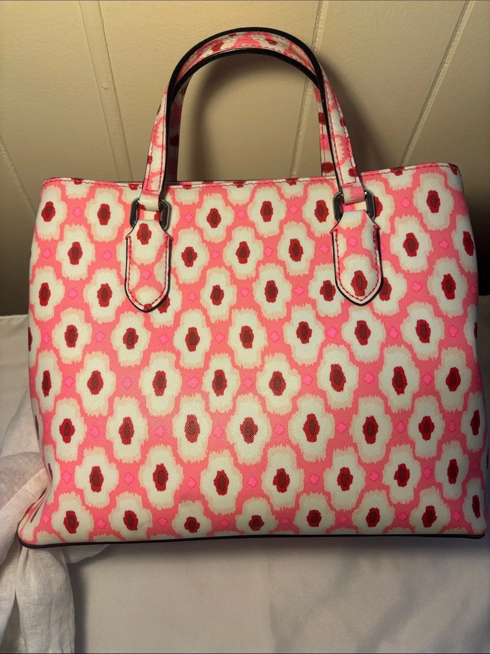 NWOT Kate Spade Laurel Way Evangelie Satchel - Ikat Posy PinK - Full Set!